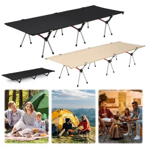 Foldable Camping Cot Portable Folding Lunch Break Bed Comfortable Sleeping Cots Ultralight Outdoor Bed for Adults Kids Travel RV