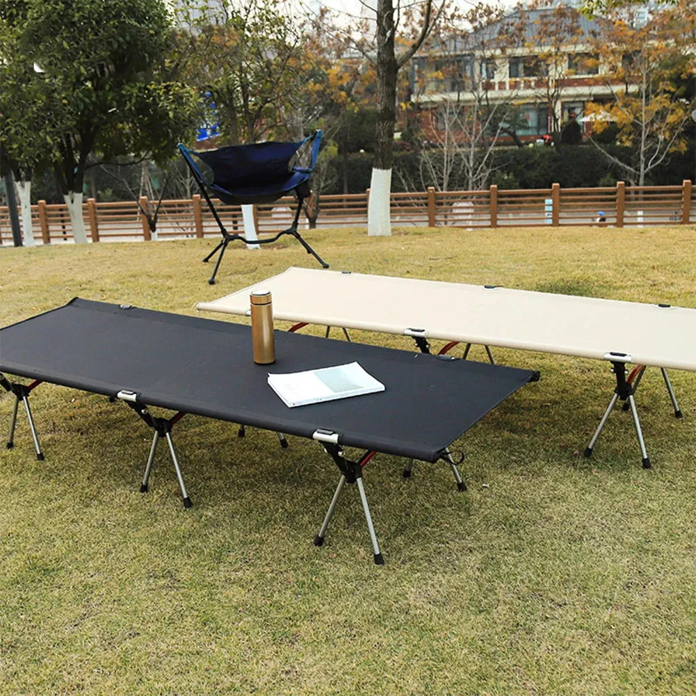 Foldable Camping Cot Portable Folding Lunch Break Bed Comfortable Sleeping Cots Ultralight Outdoor Bed for Adults Kids Travel RV