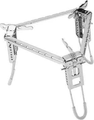 Foldable Camping Stove Stand Versatile Gas Stove Pot Rack Bracket Portable Canister Stand Durable Fuel Grill Tripod Outdoor Folding Camping Accessory