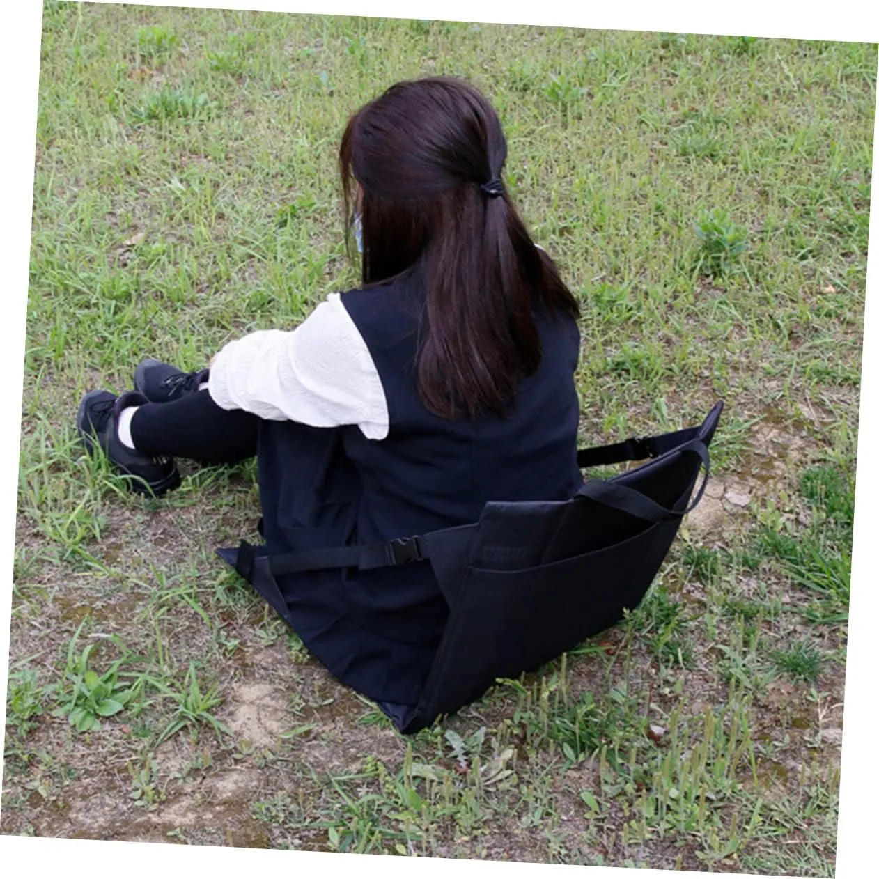 Foldable Fishing Chair Portable Outdoor Leisure Seat Backrest Compact Design for Camping Garden Picnic and Travel