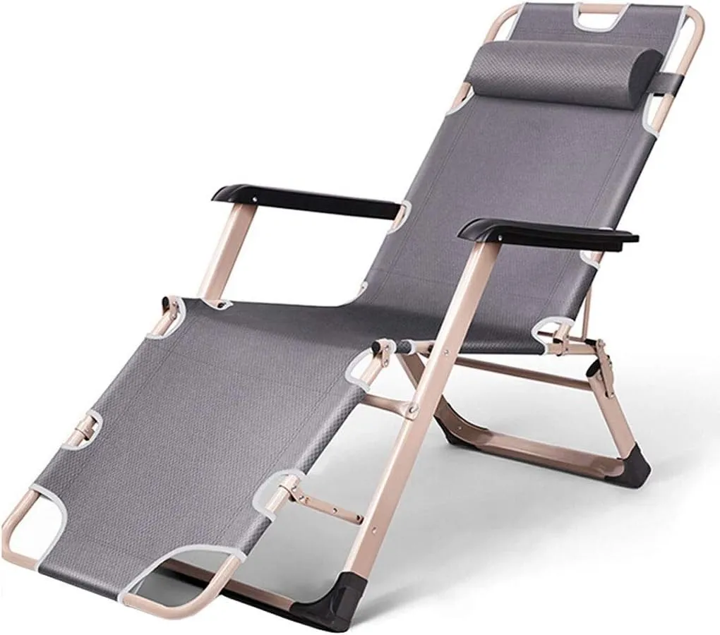 Foldable Recliner Chair Armrest Folding Chair Office Chair Adjustable Load-Bearing Strong Breathable Non-Slip Durable Lounge Chair (C)