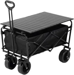 Foldable Utility Cart for Outdoor Camping, Market Stalls, Heavy-Duty Portable Design