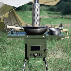 Foldable Wood Burning Stove,Portable Tent Stoves Burning, Hot Stove, Camp Stove with Chimney Pipe/s