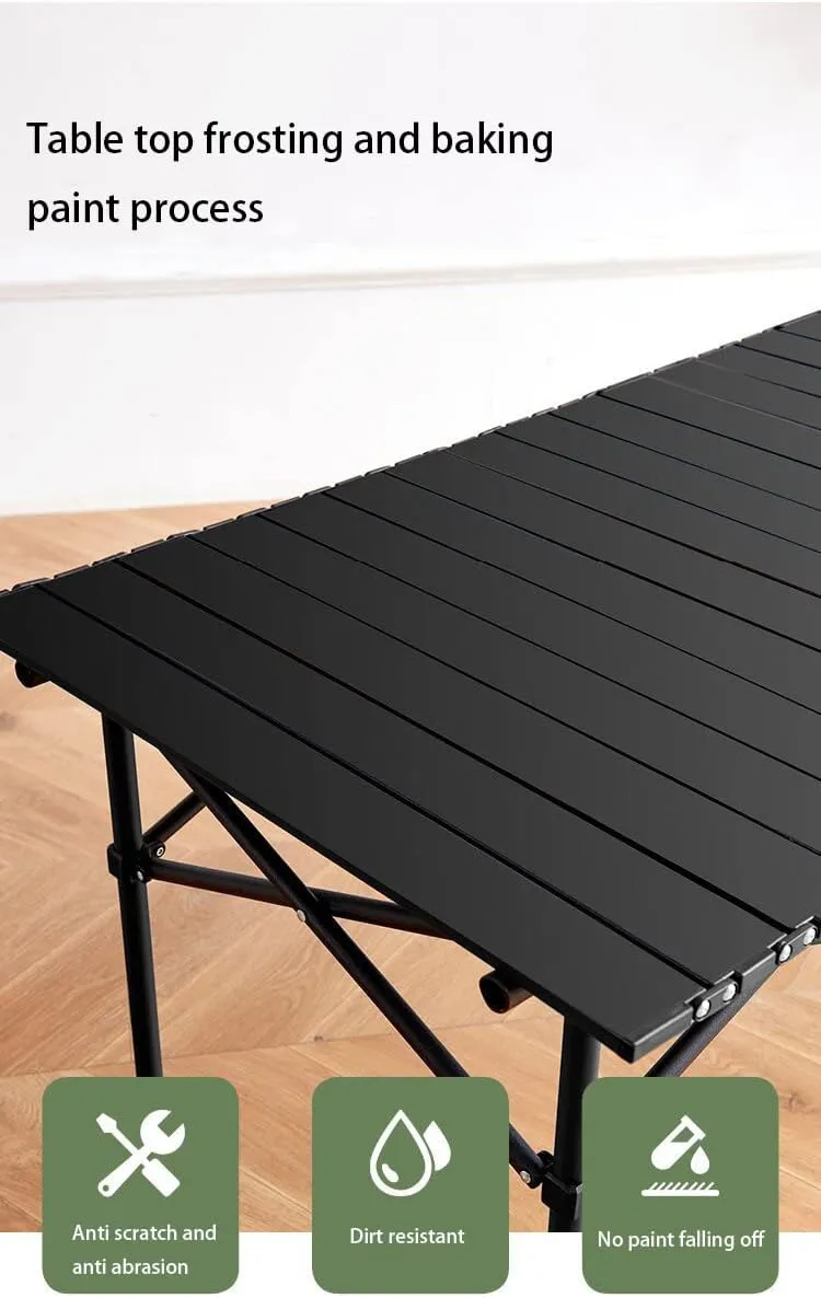 Folding Beach Table,Portable Camping Side Table,Portable Folding Picnic Table,Portable Picnic Table,Carry Bag for Outdoor Cooking,Picnic, Camp, Boat, Travel (Long Table)