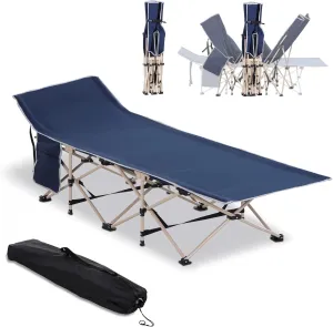 Folding Camping Cot for Adults - Elevated, Elevated Support, Perfect for Travel & Camping