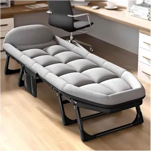 Folding Camping Cot for Adults w/Cushion and Pillow Portable Tent Folding Cot Heavy Duty Folding Bed for Sleeping and Outdoor Recreation