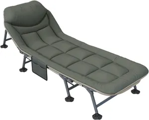 Folding Camping Cot for Adults with Mattress, Oxford Cloth, Heavy Duty Guest Bed for Home, Camping, Nursing, Vacation