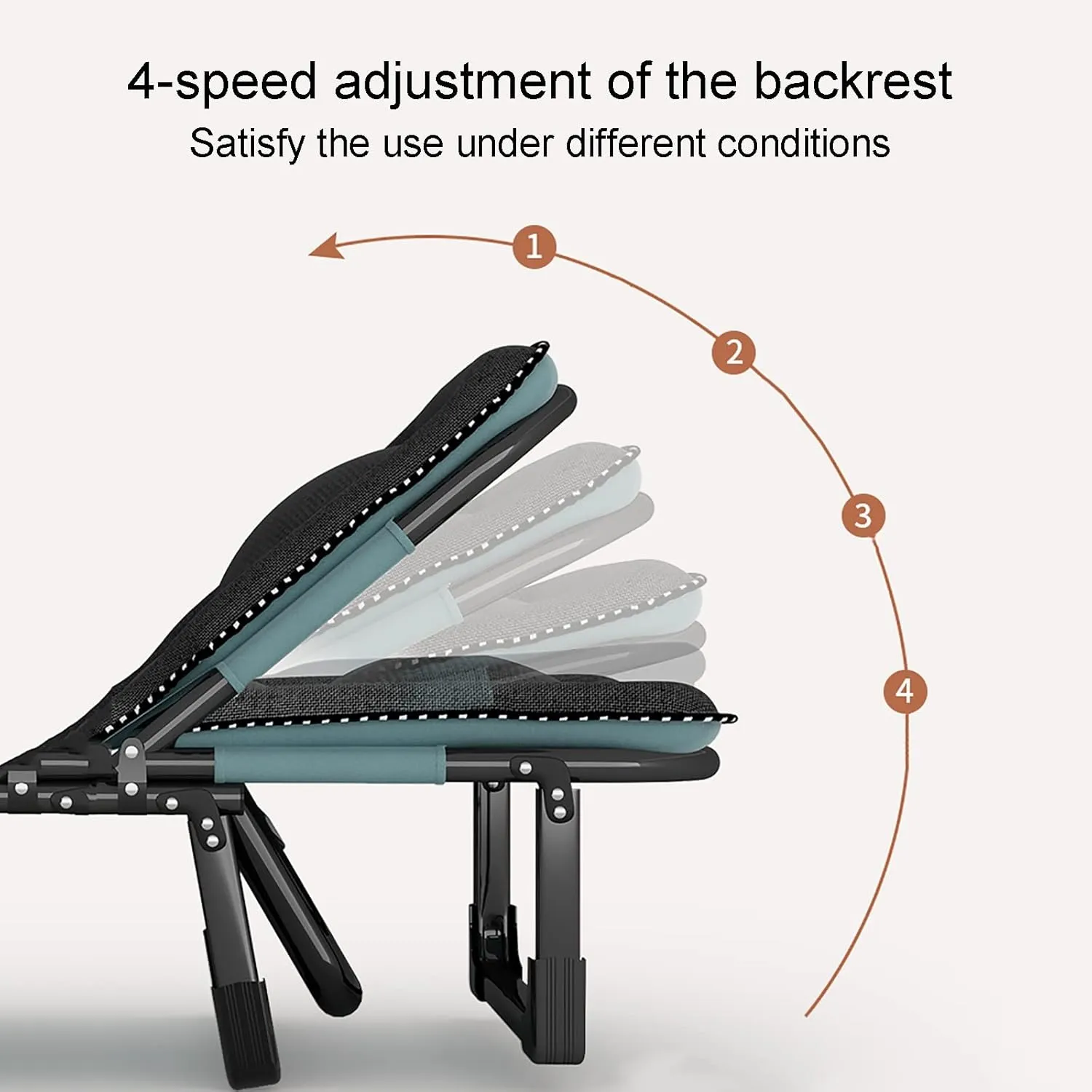 Folding Camping Cot, Portable Foldable Bed for Adults, Folding Bed with Blanket, Portable Folding Bed with 4 Gears Adjustable, Easily Bear 150KG, for Travel Outdoor Home Office(Black)