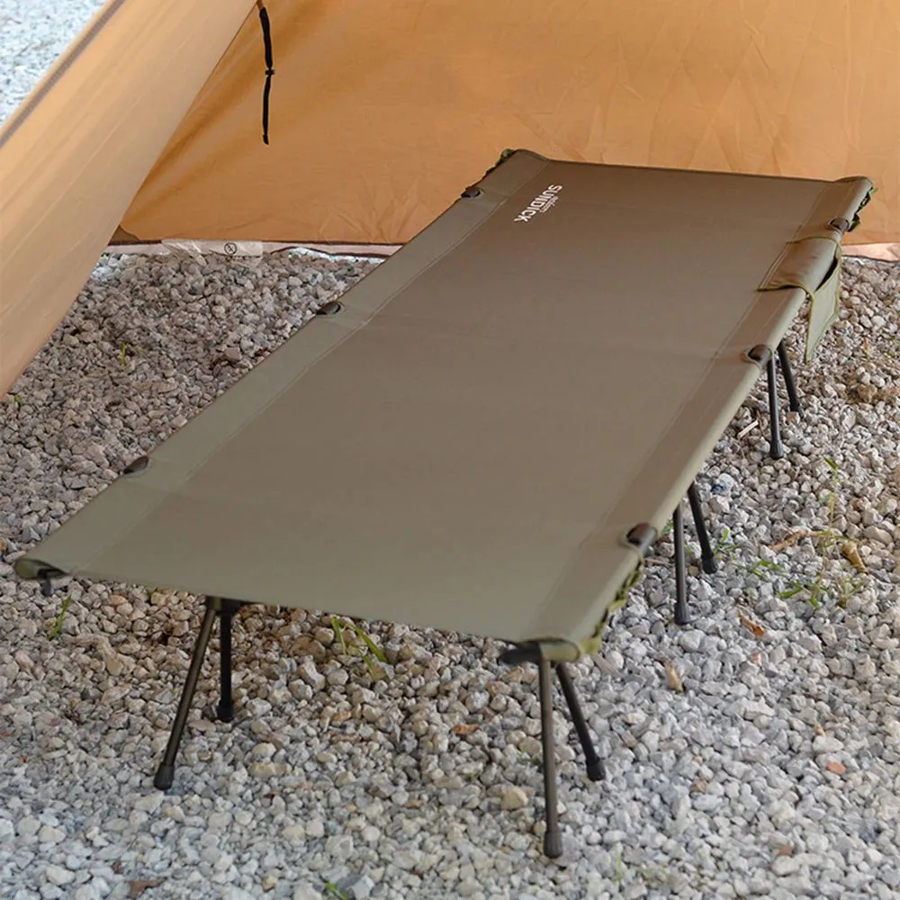 Folding Camping Cot with Leg Extenders – Portable Outdoor Sleeping Cot for Hiking, Traveling, and Backpacking