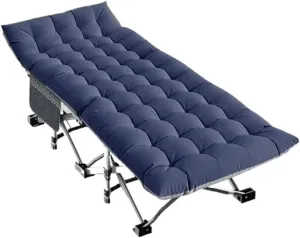 Folding Camping Cot with Mattress, Heavy Duty Foldable Cot for Adults, Portable Sleeping Bed