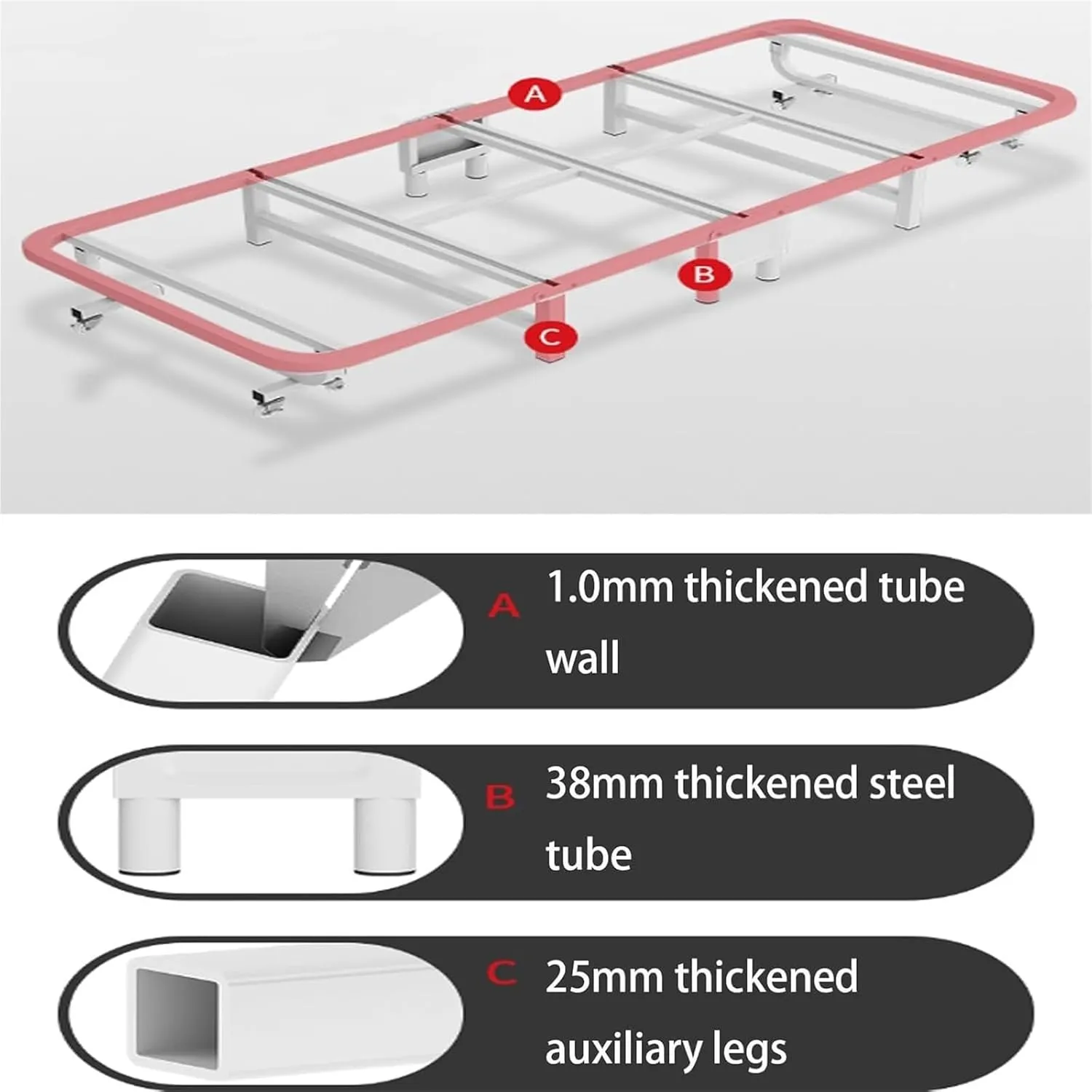 Folding Camping Cot,Camping Cot for Adults, Foldable Bed On Wheels for Office Nap Living Room Portable Fold Up Guest Cot with Sturdy Steel Frame Rollaway Cot Single(190 * 65 * 30cm)