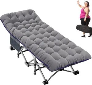 Folding Camping Cot,Double Layer Oxford Portable Travel Camp Cots,Portable Sleeping Bed Cots for Camp Office Use Outdoor Cot Bed for Traveling