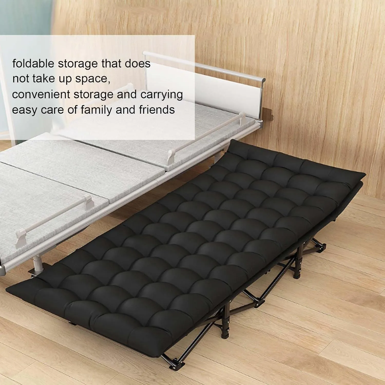 Folding Camping Cot,Portable Lightweight Sleeping Cot with Carry Bag, Ultralight Backpacking Cot,Adjustable Outdoor Bed Suitable for Home,Office, Travel, Fishing, Hiking, Camping (Gray)