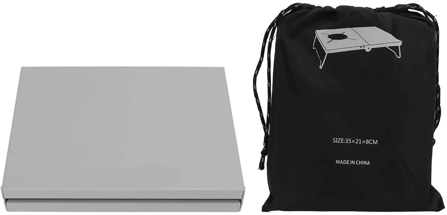 Folding Camping Stove Table by ShineTrip: Heat-Shielded, High Bearing Capacity Stand for Gas Stoves