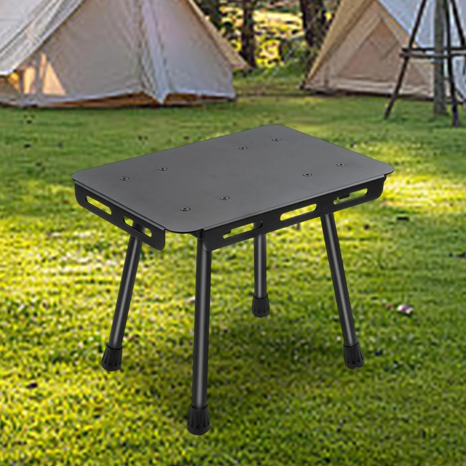 Folding Camping Table Beach Table with Carry Bag Heavy Duty Small Chair Portable Stool for Backyard Patio BBQ Yard Travel