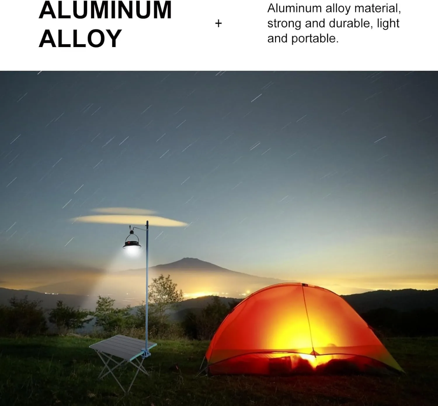 Folding Light Stand Camping Light Lamp Outdoor Standing Style Holder Camping Tools Camping Supplies