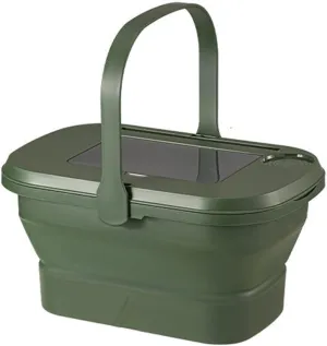Folding Picnic Camping Storage Basket Large Capacity Outdoor BBQ Fishing Beverages and Fruits Storage Box Portable Spring Outing Hand Bucket