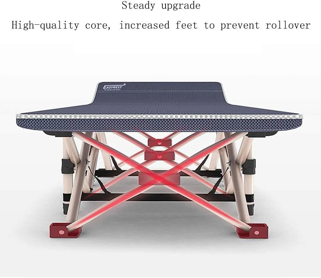 Folding Reclining Chair Garden Folding Deck Chair, Travel Vehicle Convenient Single Bed, Reinforced Steel Tube, with Anti-Skid Foot Pad and Handbag Beach Sun Lounger Chairs (Style1 17