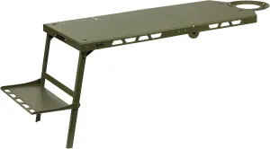 Folding Stove Table, Aluminium Alloy Stove Extend Table for Camping, Lightweight Stove Accessory, Easy Carry, Olive-Green