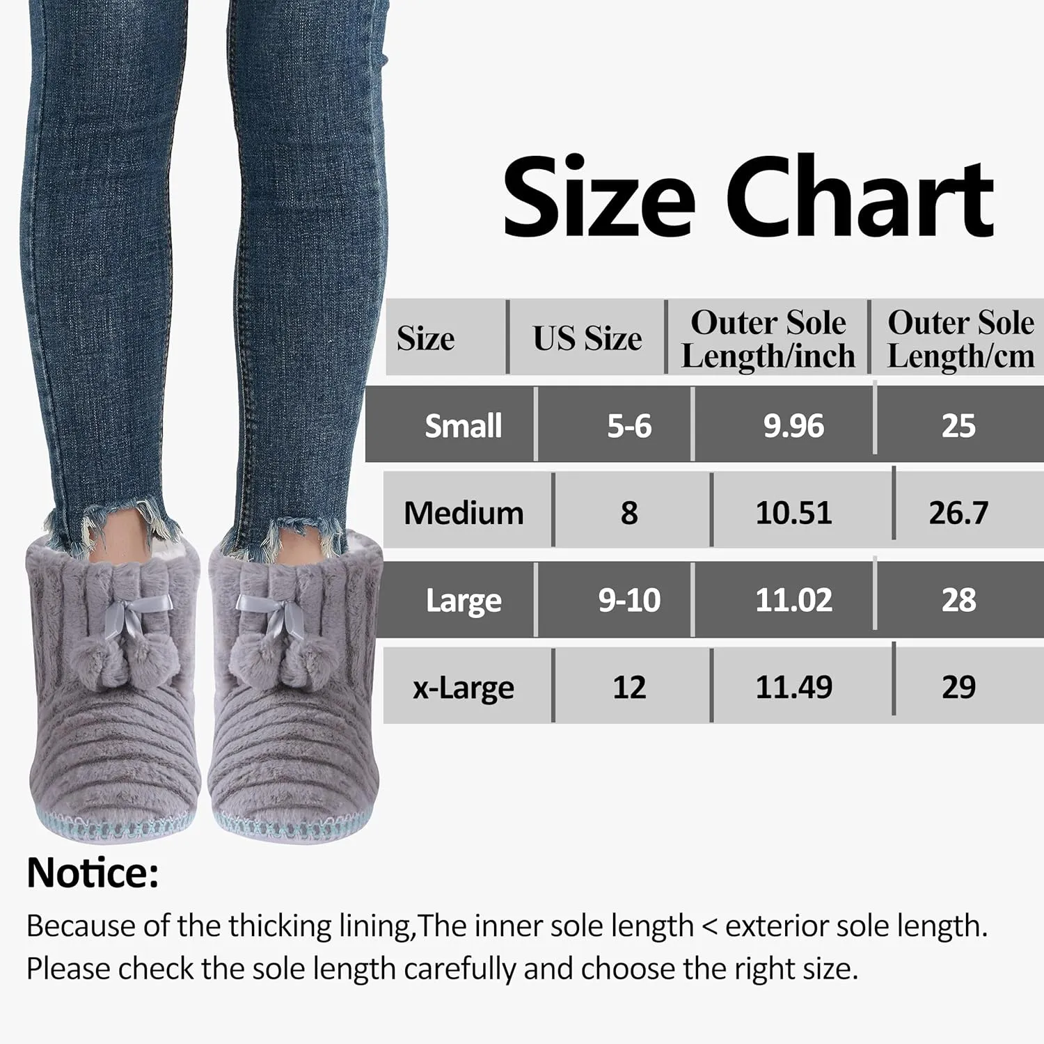 Forfoot Winter Slippers Booties for Women, Cozy Fleece House Shoes Indoor Bedroom Fuzzy Ankle Boot Slippers