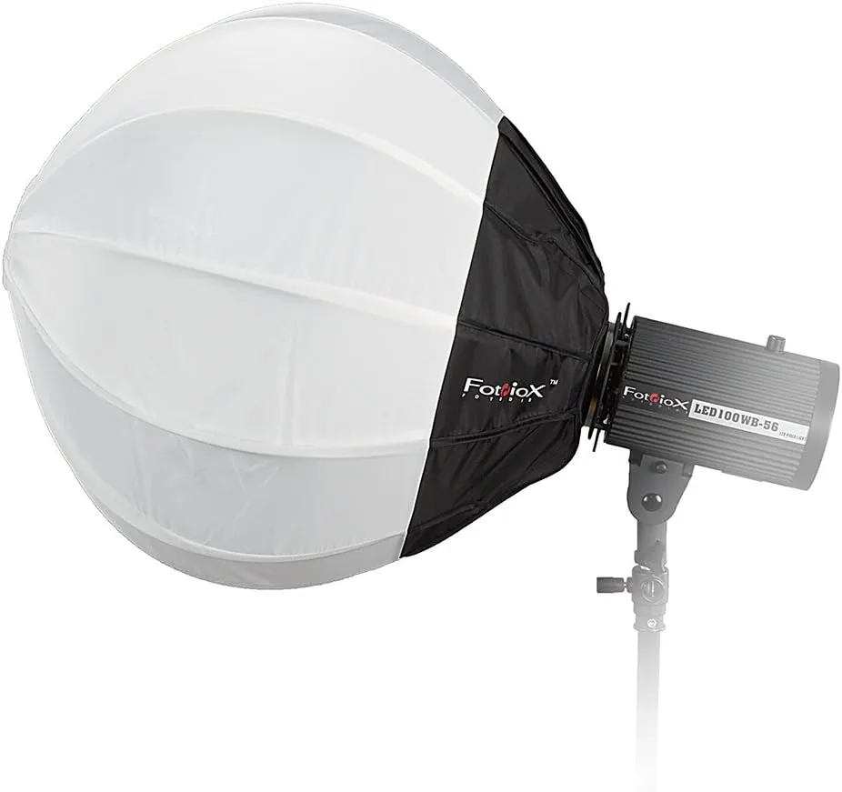 Fotodiox Lantern Softbox 20in (50cm) Globe - Collapsible Globe Softbox with Elinchrom Speedring for Elinchrom and Compatible