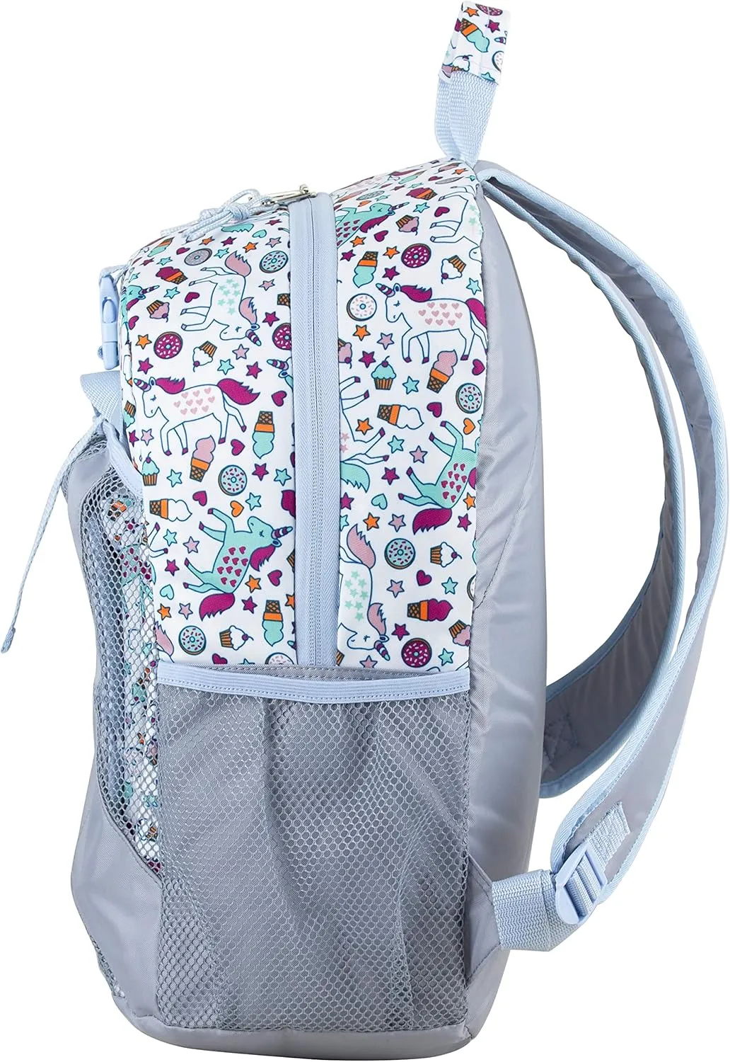 FUEL Lunch Backpack Set Water Resistant Dome Bookbag Bag Soft Reusable Insulated Cooler Lunch Box Thermal Travel Office Lunch Bag, Unicorn Donuts