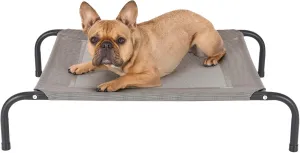 FurHaven Elevated Pet Cots - Cooling & Breathable Nylon Mesh Hammock for Small Dogs & Cats/Easy-to-Assemble / / Durable and Reinforced/Perfect for Rest & Relaxation Outdoors - Graphite Gray, Small