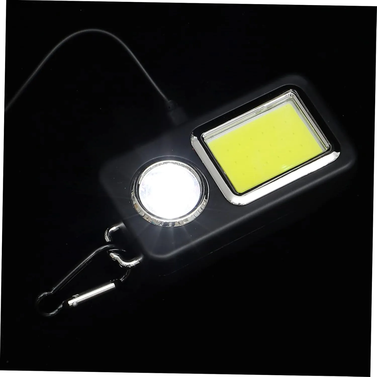 Gadpiparty 2pcs Led Flashlight Rechargeable Emergency Light High-power Work Lamp Solar Panel Charging Fine Craftsmanship