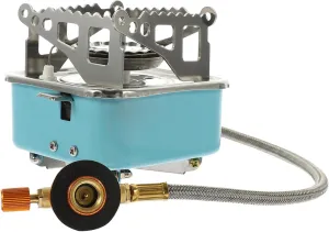 Gadpiparty Foldable Gas Stove Portable Small Camping Stove for Outdoor Use Easy to Install and Operate for Hiking and Compact Design with Screw Connection