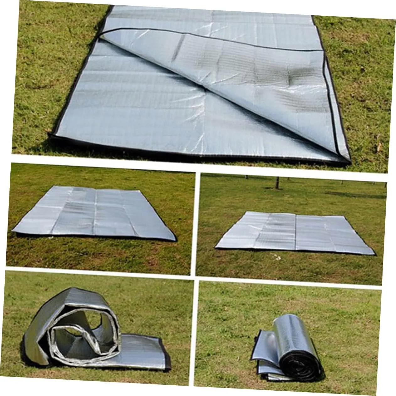 Garneck Insulated Camping Kneeler Mat Waterproof Picnic Sleeping Pad Double-Sided Aluminum Foil Sleep Mats