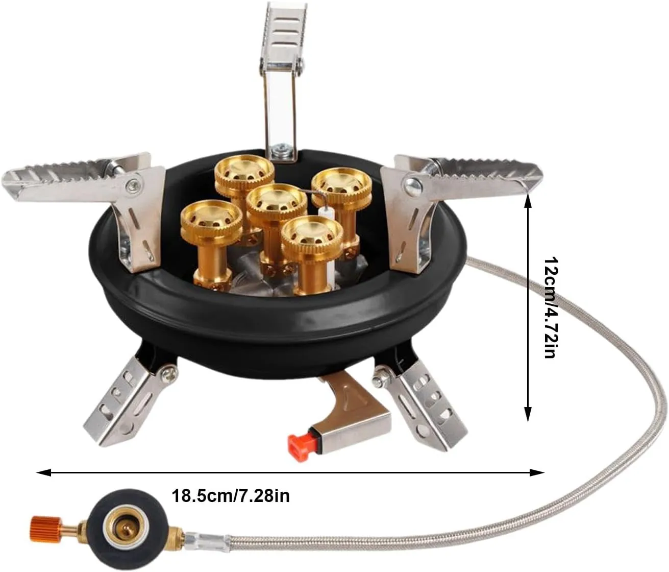 Gas Camping Stove - Mini Portable Stove | Foldable Camping Stove | Outdoor, Hiking (Black)