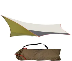GIBZ Camping Tent Tarp Shelter Waterproof Windproof Lightweight Durable Rainfly Shelter for Snow Beach Camping Outdoor Travel Clssic White 360×420cm