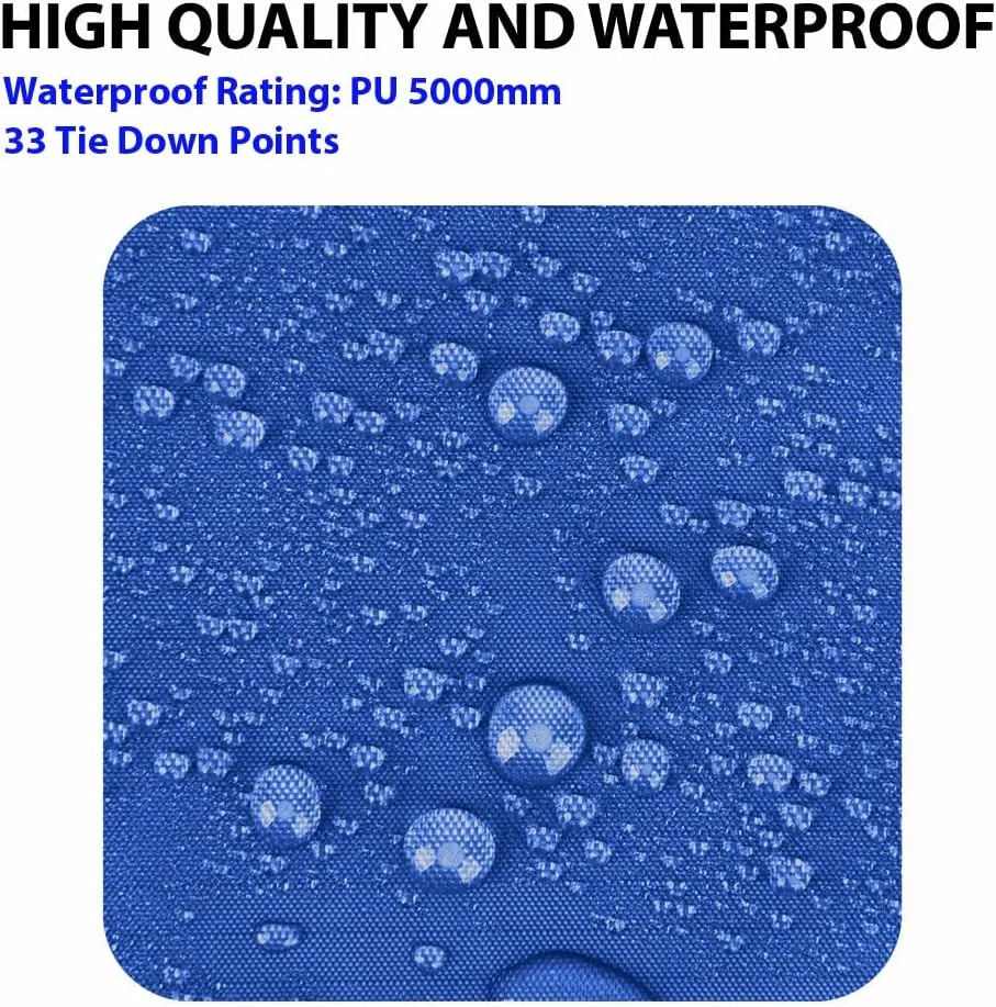 Gold Armour Rainfly Tarp Hammock, Premium 14.7ft/12ft/10ft/8ft Rain Fly Cover, Waterproof Ultralight Camping Shelter Canopy, Survival Equipment Gear Camping Tent Accessories (Blue 14.7ft x 12ft)