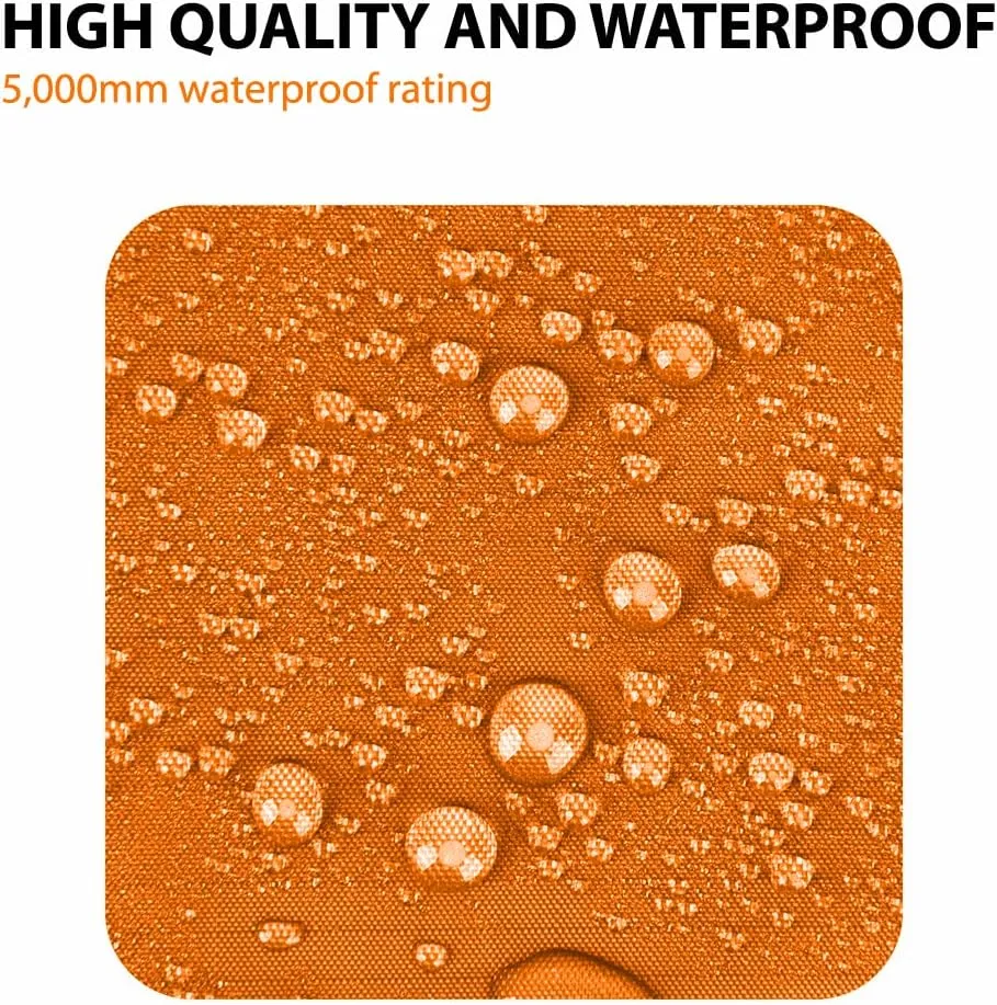 Gold Armour Rainfly Tarp Hammock, Premium 14.7ft/12ft/10ft/8ft Rain Fly Cover, Waterproof Ultralight Camping Shelter Canopy, Survival Equipment Gear Camping Tent Accessories (Orange 12ft x 10ft)