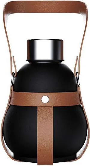 Gourd Water Bottle, Retro Style Gourd Sports Water Bottle, 316 Stainless Steel Winter Thermos Cup 280ml Travel Water Bottle, for Outdoor and Indoor, Valentine's Day Gifts (Black)