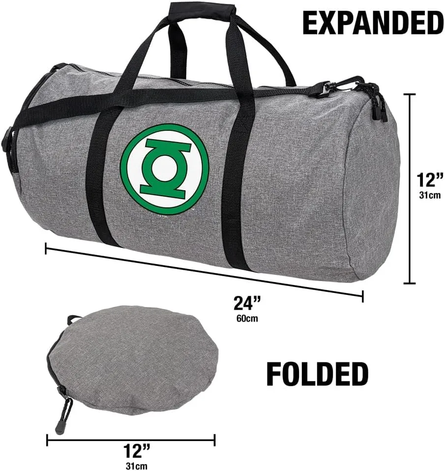 Green Lantern Core Logo Lightweight Duffel Bag for Sports and Gym Packable for Travel
