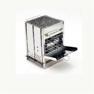 Grills STOVES Camping Backpacking Stove Portable Foldable Burning Wood Stove for Outdoor Hiking Picnic BBQ Stainless Steel