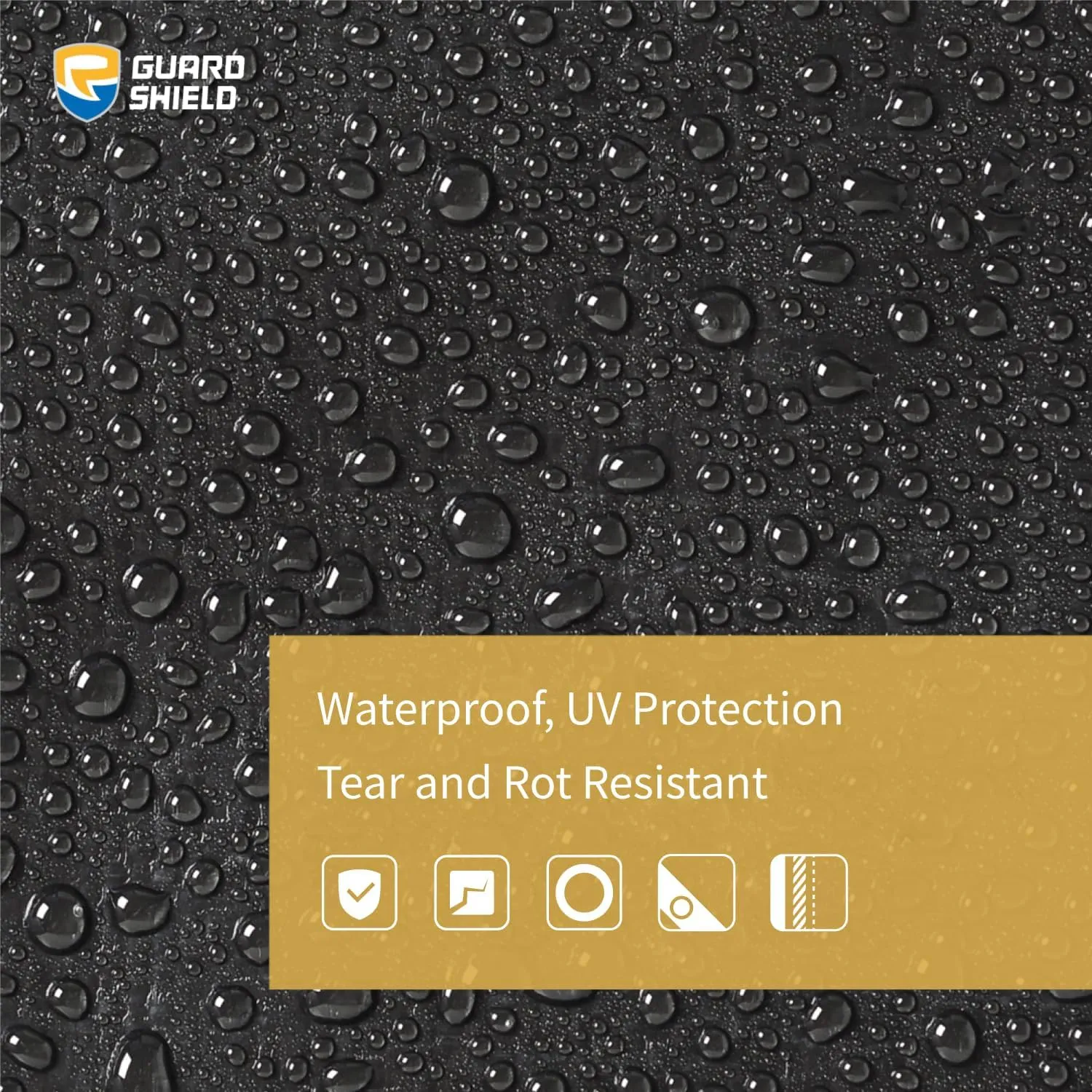 GUARD SHIELD Super Heavy Duty Black/Silver Ploy Tarp Cover 20x30 Feet Waterproof Tarps 16mil Thick UV and Tear Resistant Tarpualin
