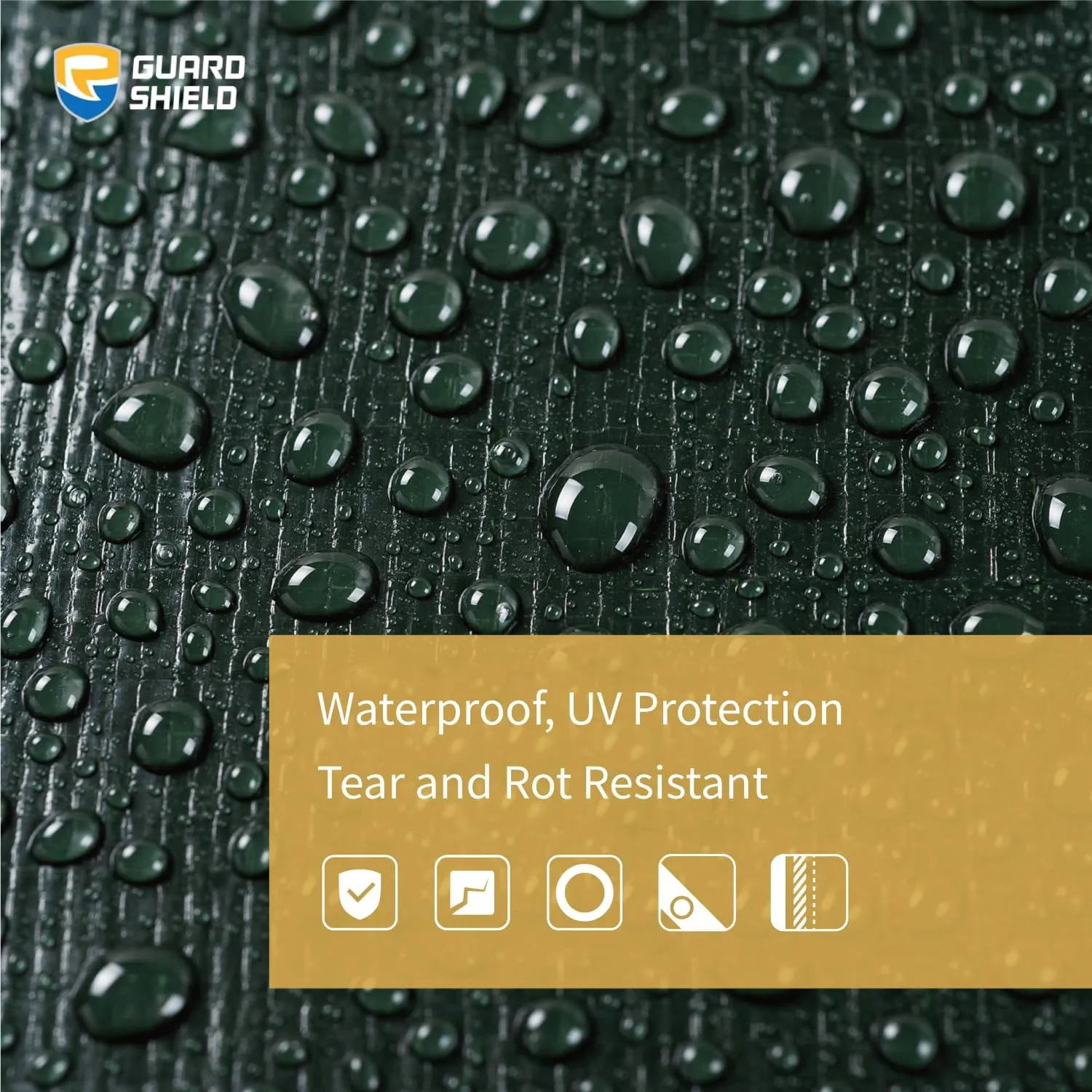 GUARD SHIELD Super Heavy Duty Green/Silver Poly Tarp Cover 20x30 Feet Waterproof 16mil Thick UV and Tear Resistant Tarpaulin with Grommets and Reinforced Edges