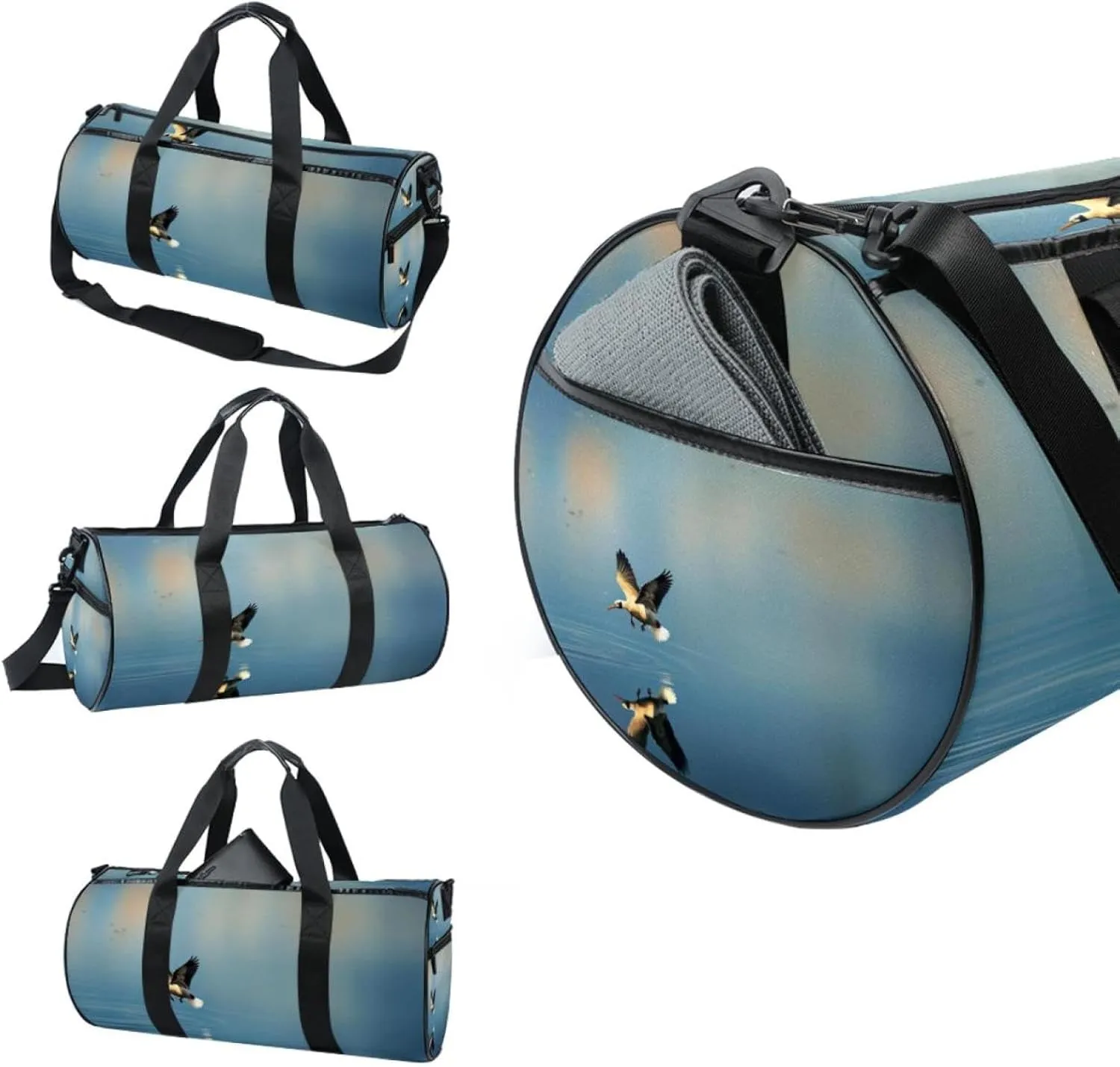 Gym Bag for Women,Small Gym Bag for Men,Crane Portrait,Overnight Bag