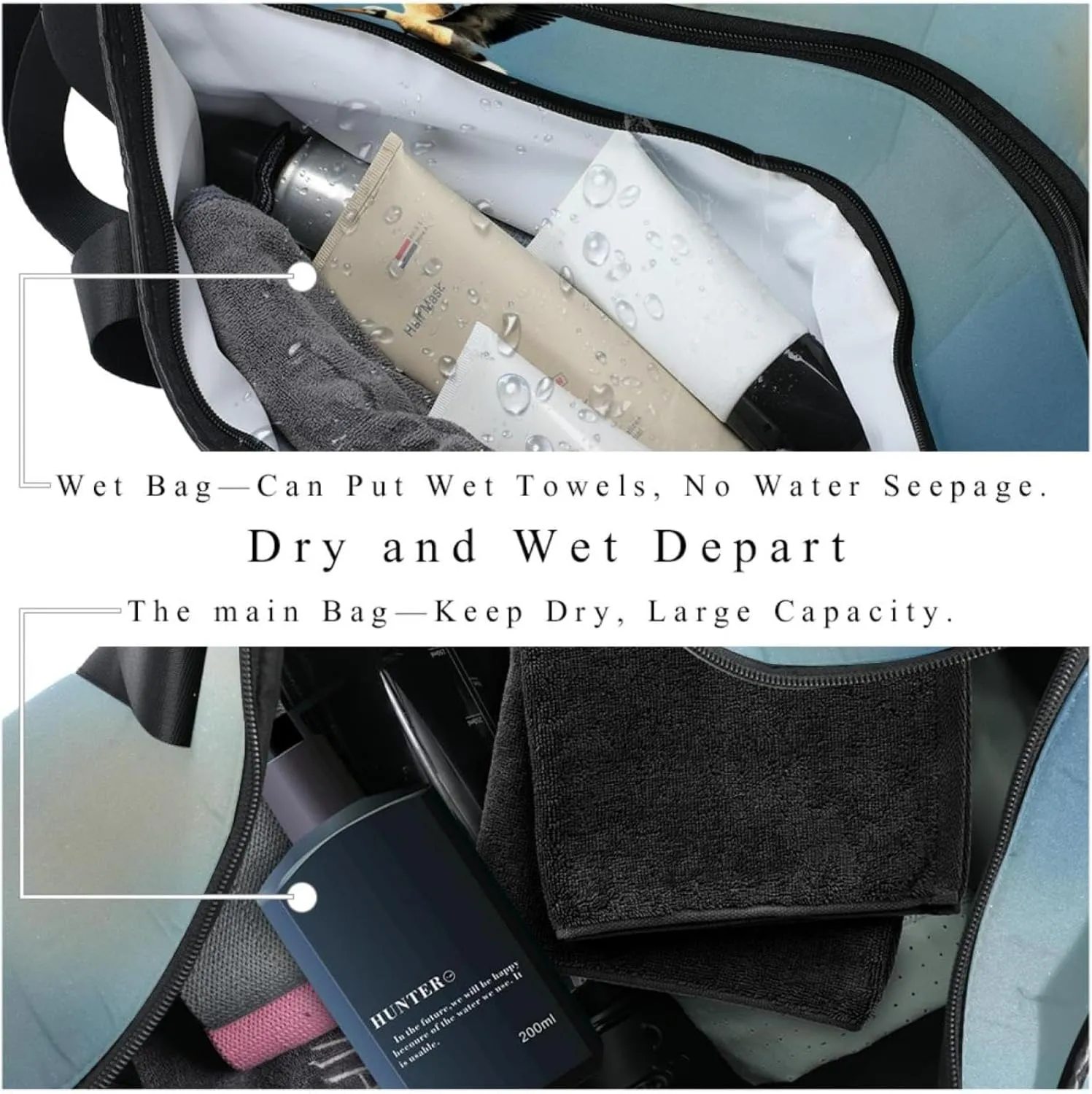 Gym Bag for Women,Small Gym Bag for Men,Crane Portrait,Overnight Bag