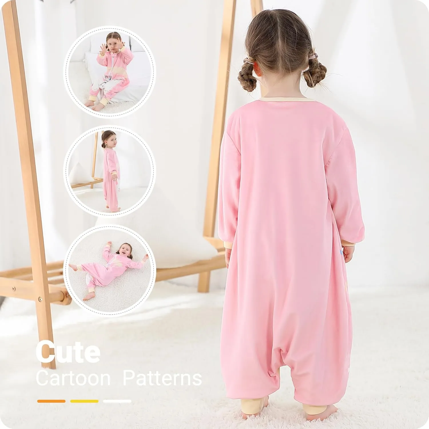 HAHASHOW Baby Sleeping Sack Sleeveless, Toddler Sleeping Bag with Legs, Swaddle Wearable Blanket