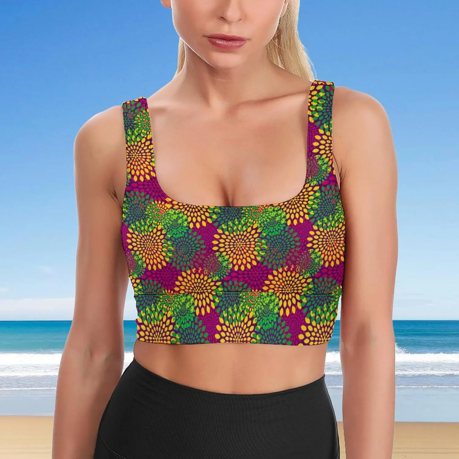 Halloween Bras for Women Workout Sports Bra No Underwire Yoga Bras Ladies Padded Sleeping Bra for Running Crop Tops