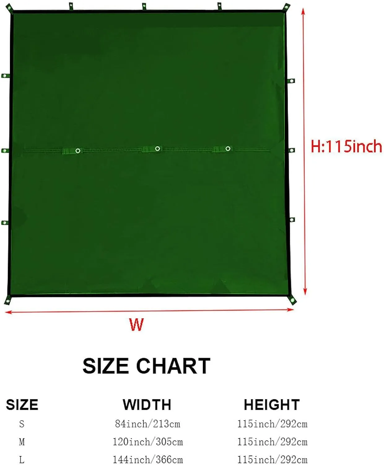 Hammock Rain Fly Camping Gear Sun Canopy with Carry Bag Waterproof Multipurpose for Outdoor Adventure Simple Assembly, Green L