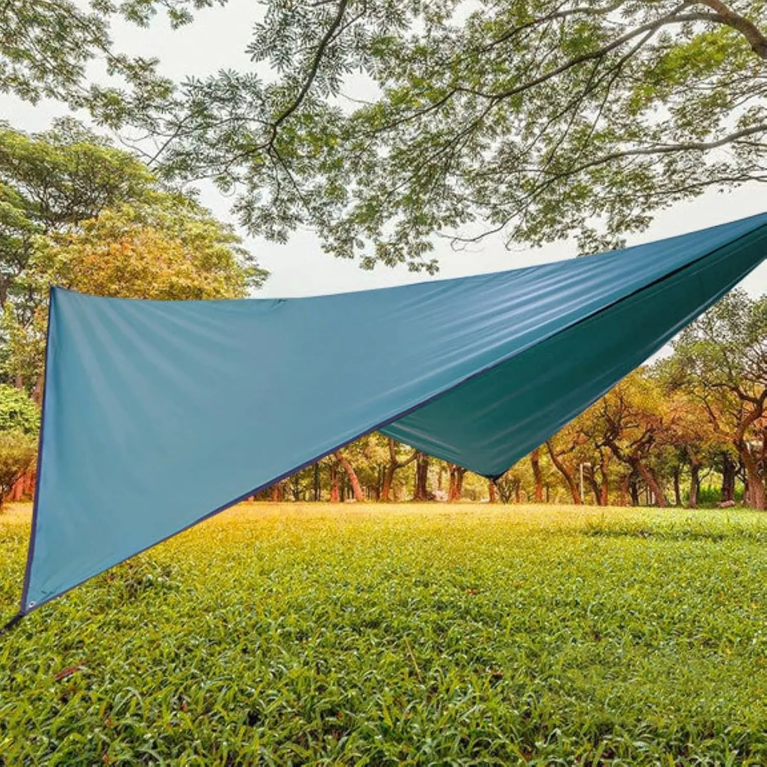 Hammock Rain Fly Waterproof 11.8 X 9.5 Ft Lightweight Hammock Tarp,210T Ripstop Tent Tarp for Camping, Backpacking, Hiking (Color : Black, Size : 360 * 290cm)