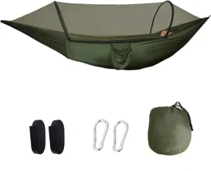 Hammock with Mosquito Net Camping Hanging Hammocks Lightweight Tree Straps Swinging Bed for Outdoor Portable for Terrace, Outdoor