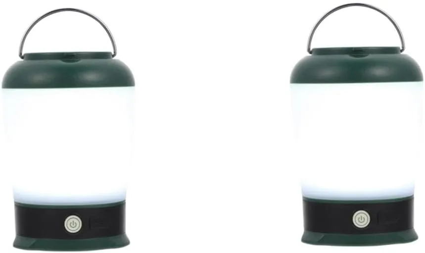 HANABASS 2 Sets Rechargeable Led Lights Solar Camping Lantern 3 Modes Outdoor Tent Light
