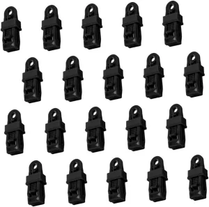Happyyami Securing Clip Tent Tarp Canopy Outdoor Tarp Clips Heavy Duty Cord Inflatable Rock Pegs for Awnings Tarps