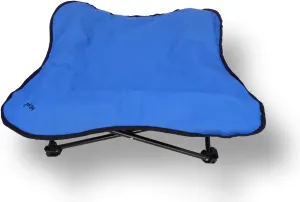 HDP Elevated Padded Napper Cot Space Saver Pet Bed Color:Blue Size:Medium