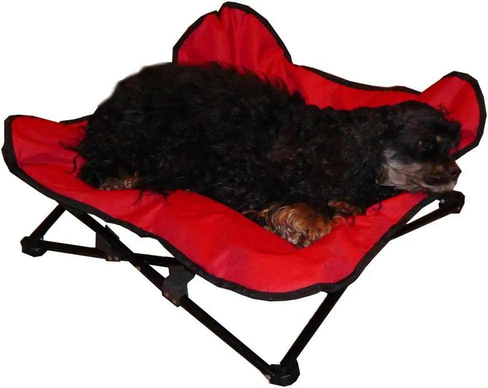 HDP Elevated Padded Napper Cot Space Saver Pet Bed Color:Blue Size:Medium